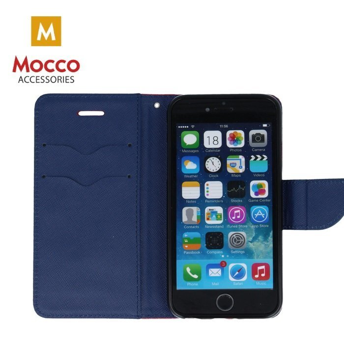 Mocco Fancy Book Case For Huawei Nova Plus Sarkans - Blue цена и информация | Telefono dėklai | pigu.lt