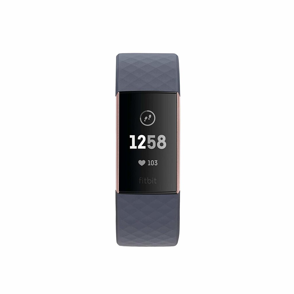 Išmanioji apyrankė Fitbit Charge 3, Blue-Grey/Rose-Gold kaina ir informacija | Išmaniosios apyrankės (fitness tracker) | pigu.lt