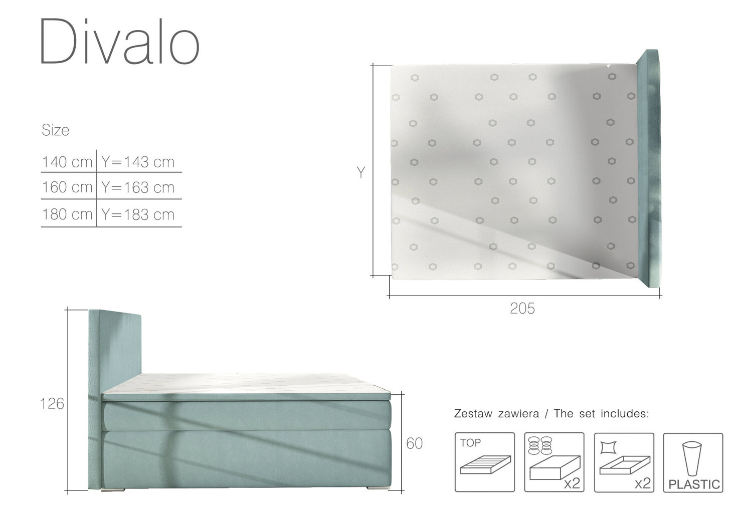 Lova NORE Divalo, 180x200 cm, tamsiai pilka цена и информация | Lovos | pigu.lt