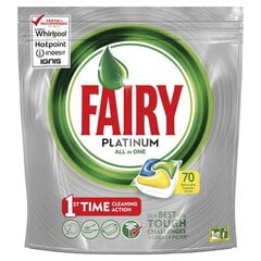 Капсулы для автоматических посудомоечных машин FAIRY All in 1 Platinum Lemon, 70 капсул цена и информация | Средства для мытья посуды | pigu.lt