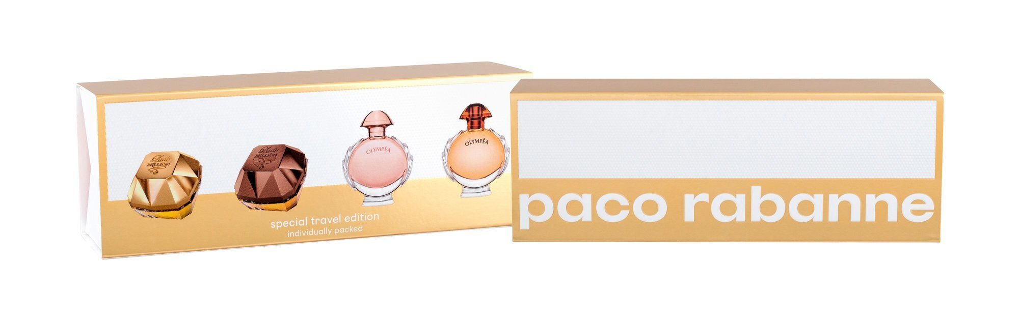 Rinkinys Paco Rabanne: Lady Million EDP moterims 5 ml + Lady Million Prive EDP moterims 5 ml + Olympea EDP moterims 6 ml + Olympea Intense EDP moterims 6 ml цена и информация | Kvepalai moterims | pigu.lt