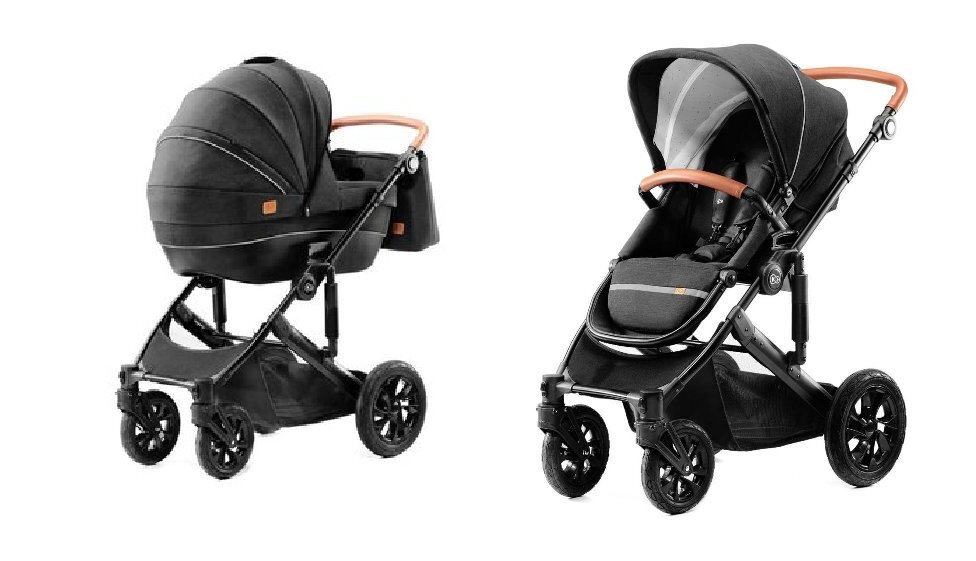 Universalus vežimėlis Kinderkraft Prime 2in1, Black цена и информация | Vežimėliai | pigu.lt