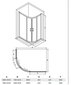 Pusapvalė dušo kabina Besco Modern, 80,90x185 cm kaina ir informacija | Dušo kabinos | pigu.lt