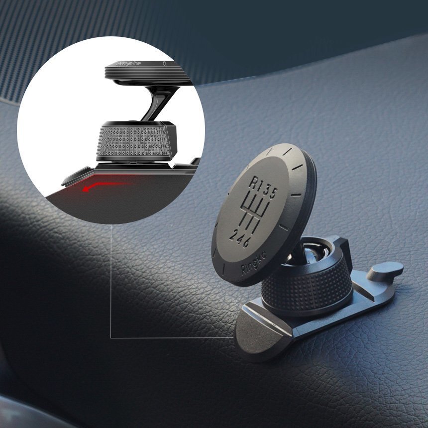 Ringke Gear Car Mount Vehicle Holder Magnetic Bracket for Dashboard black (ACCM0002-RPKG) kaina ir informacija | Telefono laikikliai | pigu.lt