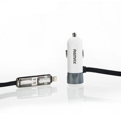 REMAX Car Charger RCC-102 - USB - 3,4A with 2 in 1 cable Micro USB, Lightning silver цена и информация | Зарядные устройства для телефонов | pigu.lt