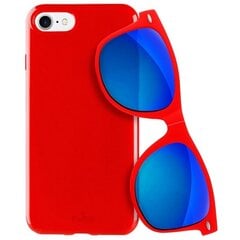 Puro Sunny Kit etui iPhone 7|8 + okulary SE 2020 | SE 2022 czerwony|red IPC747SUNNYKIT1RED цена и информация | Чехлы для телефонов | pigu.lt