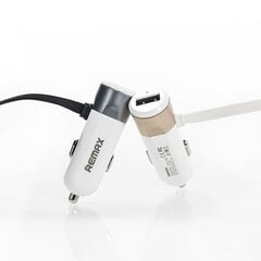 REMAX Car Charger RCC-102 - USB - 3,4A with 2 in 1 cable Micro USB, Lightning gold цена и информация | Зарядные устройства для телефонов | pigu.lt