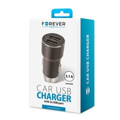 Адаптер Forever Dual USB car charger CC-04 3.1A цена и информация | Зарядные устройства для телефонов | pigu.lt