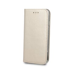 Telefono dėklas Smart Magnetic case, skirtas Samsung J3 2016 J320, auksinės spalvos kaina ir informacija | Telefono dėklai | pigu.lt