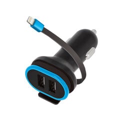 Automobilinis įkroviklis Forever Dual USB car charger CC-02 3A iPhone 8-pin kaina ir informacija | Krovikliai telefonams | pigu.lt