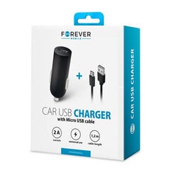 Forever USB car charger 2A M02 + cable type-C цена и информация | Зарядные устройства для телефонов | pigu.lt