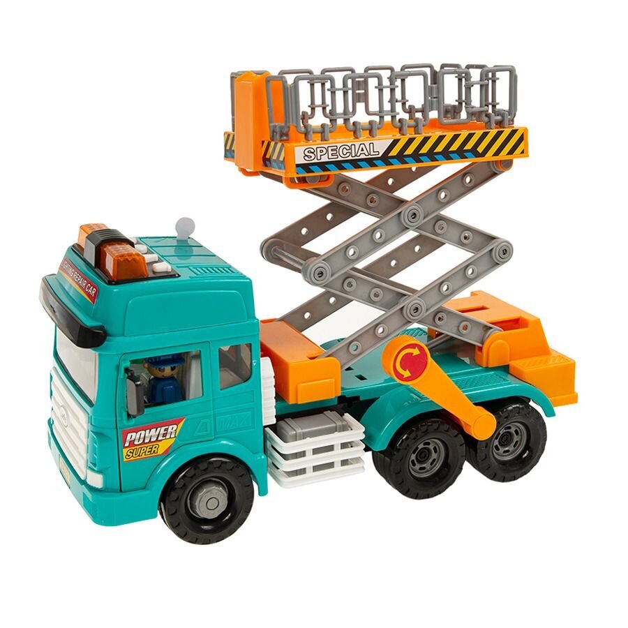 Smiki statybinis sunkvežimis - keltuvas su garsais ir šviesomis, 32 cm цена и информация | Žaislai berniukams | pigu.lt