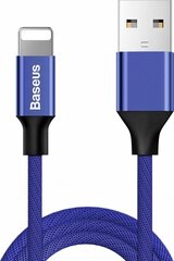 Krovimo/duomenų perdavimo laidas USB - Lightning Baseus Yiven 1.8m, 2A, mėlynas kaina ir informacija | Laidai telefonams | pigu.lt