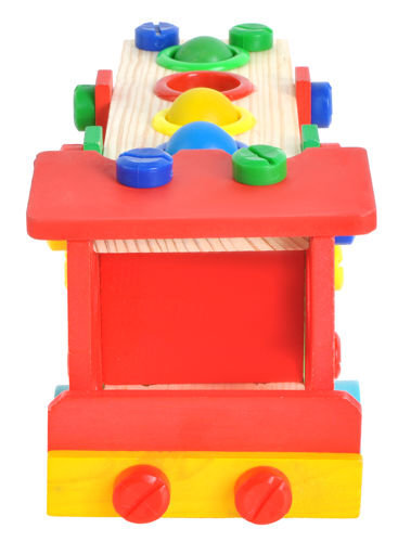 Lavinamasis medinis vilkikas su plaktuku цена и информация | Žaislai kūdikiams | pigu.lt