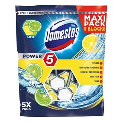 Domestos мыло для унитаза Power 5 Lime, 5x55 гр цена и информация | Очистители | pigu.lt