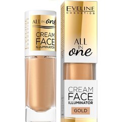 Kreminiai skaistalai Eveline All In One Cream Face Illuminator Gold, 8 ml цена и информация | Бронзеры (бронзаторы), румяна | pigu.lt