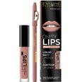 Rinkinys Eveline Oh My Lips Liquid Matt 01 Neutral Nude: lūpų dažai 4.5 ml + lūpų kontūro pieštukas 1 vnt.