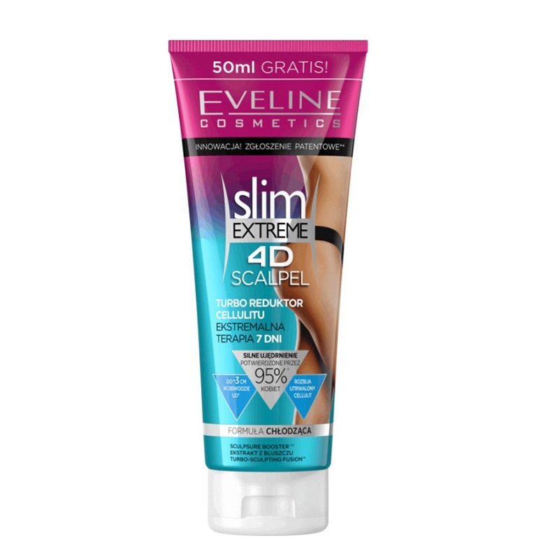 Anticeliulitinis šaldantis serumas Eveline Slim Extreme 4D Scalpel 250 ml цена и информация | Anticeliulitinės, stangrinamosios priemonės | pigu.lt