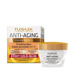 Tvirtumo suteikiantis dieninis kremas brandžiai odai Floslek Anti-Aging Gold & Energy 40+ SPF 15 50 ml kaina ir informacija | Veido kremai | pigu.lt