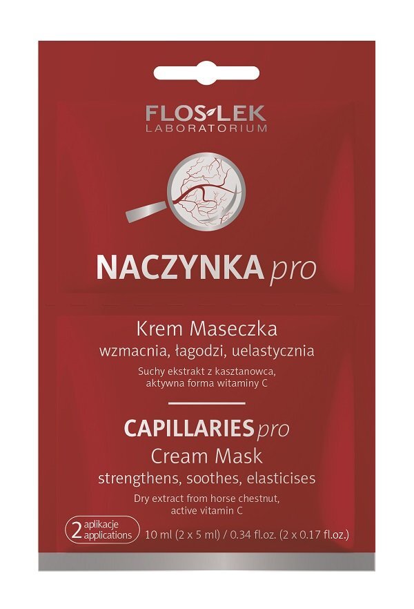 Raminamoji kaukė jautriai odai Floslek Capillaries Pro 2 x 5 ml цена и информация | Veido kaukės, paakių kaukės | pigu.lt