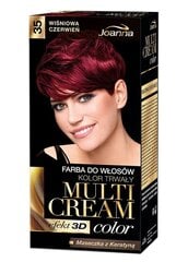 Plaukų dažai Joanna Multi Cream Color 100 ml, 35 Cherry Red kaina ir informacija | Plaukų dažai | pigu.lt