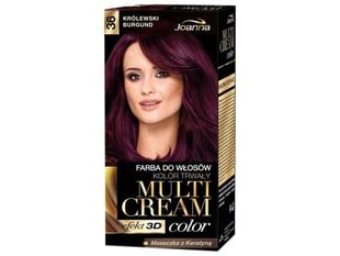 Plaukų dažai Joanna Multi Cream Color 100 ml, 36 Royal Burgund kaina ir informacija | Plaukų dažai | pigu.lt