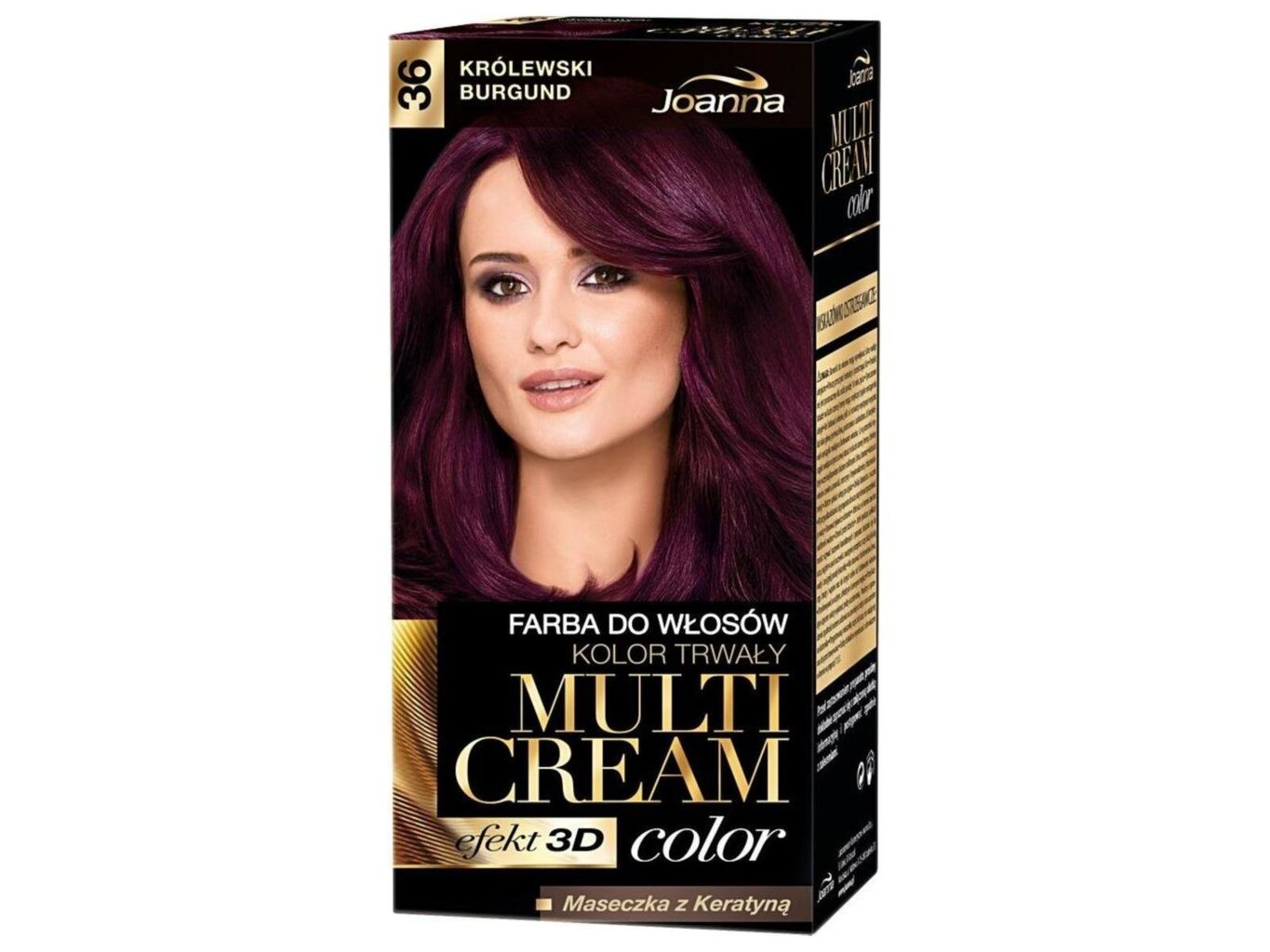 Plaukų dažai Joanna Multi Cream Color 100 ml, 36 Royal Burgund цена и информация | Plaukų dažai | pigu.lt