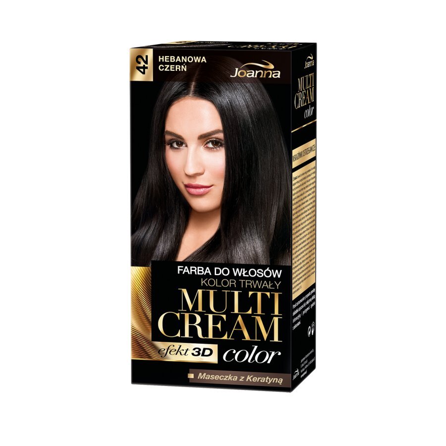 Plaukų dažai Joanna Multi Cream Color 100 ml, 42 Ebony Brown kaina ir informacija | Plaukų dažai | pigu.lt
