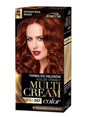 Plaukų dažai Joanna Multi Cream Color 100 ml, 44 Intensive Copper kaina ir informacija | Plaukų dažai | pigu.lt