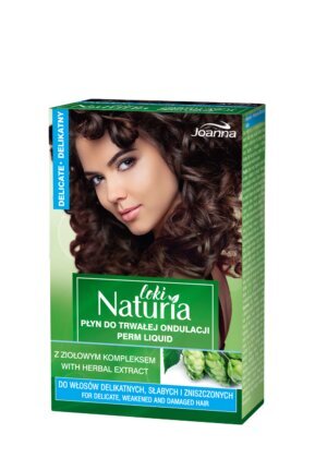 Cheminio garbanavimo priemonė silpniems plaukams Joanna Naturia 2x75ml kaina ir informacija | Plaukų formavimo priemonės | pigu.lt