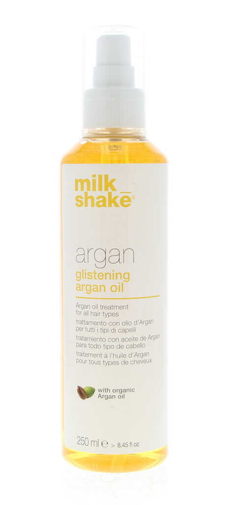 Maitinamasis aliejus plaukams Milk Shake Argan Glistening Oil 250 ml kaina ir informacija | Priemonės plaukų stiprinimui | pigu.lt