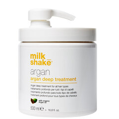 Kaukė silpniems ir pažeistiems plaukams Milk Shake Argan Oil Deep Treatment 500 ml kaina ir informacija | Priemonės plaukų stiprinimui | pigu.lt