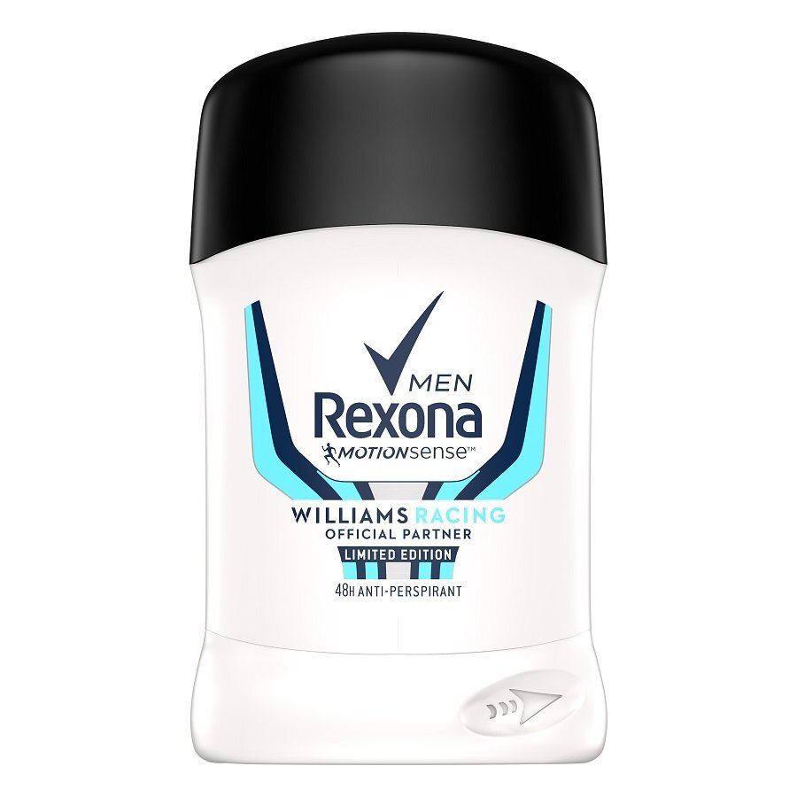 Pieštukinis dezodorantas - antiperspirantas Rexona Motion Sense Williams Racing vyrams 50 ml kaina ir informacija | Dezodorantai | pigu.lt