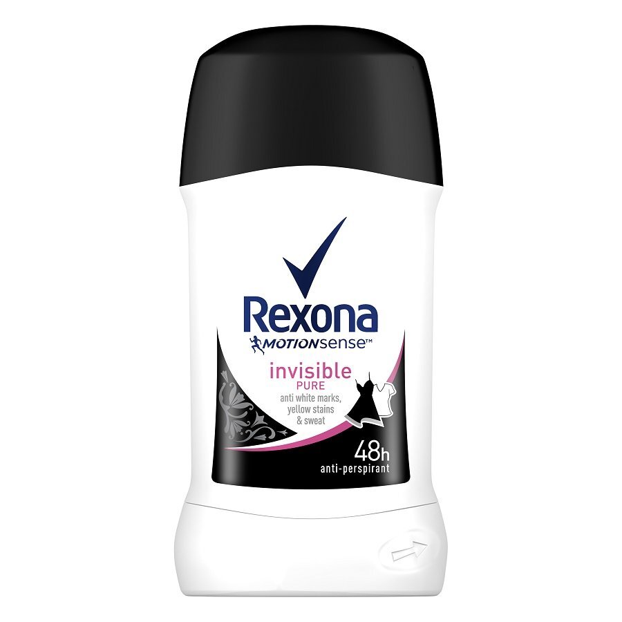 Pieštukinis dezodorantas - antiperspirantas Rexona Motion Sense Invisible Pure moterims 40 ml цена и информация | Dezodorantai | pigu.lt