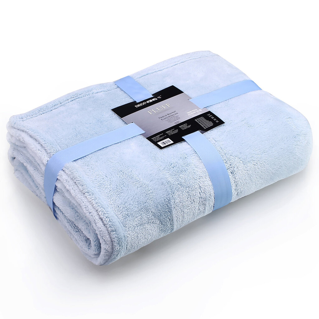 Decoking mikrofibros pledas Fluff Babyblue, 170x210 cm kaina ir informacija | Lovatiesės ir pledai | pigu.lt