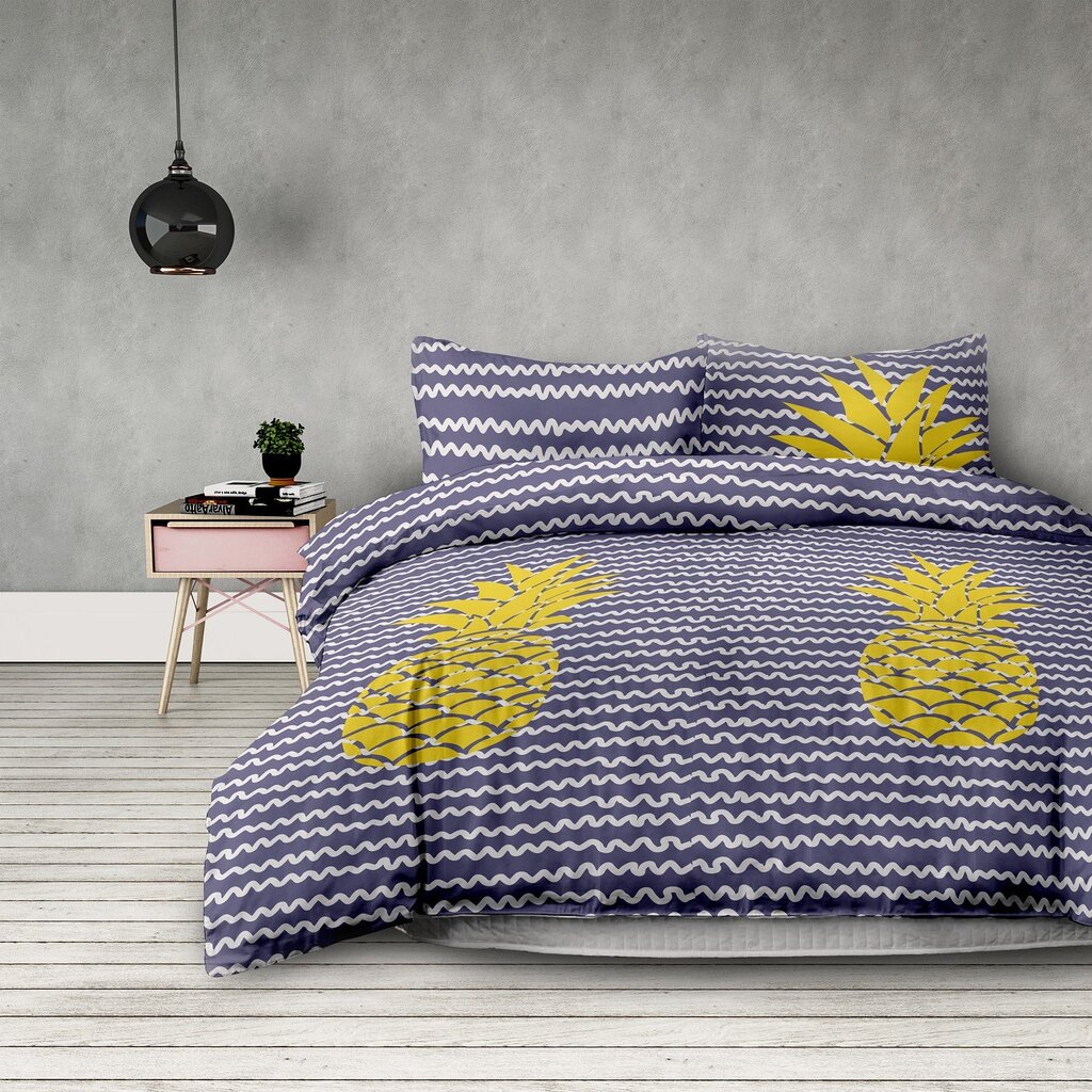 DecoKing patalynės komplektas AmeliaHome Pinepple, 155x220, 2 dalių цена и информация | Patalynės komplektai | pigu.lt