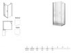 Kvadratinė dušo kabina Besco VIVA, 80,90 x 195 cm kaina ir informacija | Dušo kabinos | pigu.lt