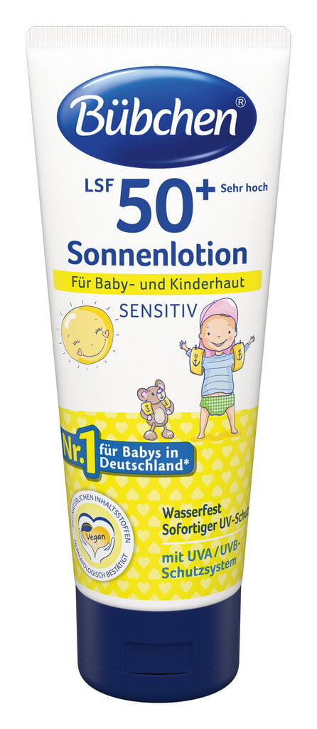 Apsauginis pienelis nuo saulės Bubchen Sensitive su SPF50, 100 ml kaina ir informacija | Kremai nuo saulės | pigu.lt