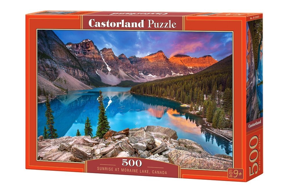 Dėlionė Castorland "Sunrise at Moraine Lake" Canada, 500 d. цена и информация | Dėlionės (puzzle) | pigu.lt