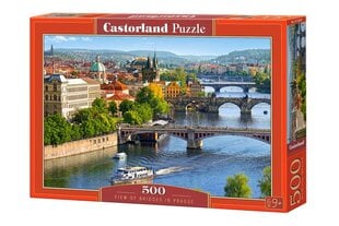 Dėlionė Castorland View of Bridges in Prague, 500 d. kaina ir informacija | Dėlionės (puzzle) | pigu.lt