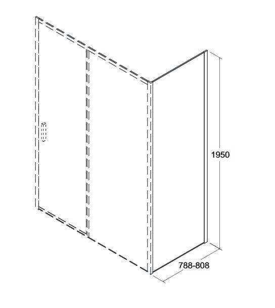Stačiakampė dušo kabina Besco Actis, 100, 120 x 195 cm kaina ir informacija | Dušo kabinos | pigu.lt