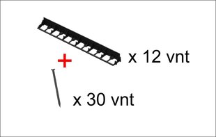 Комплект черных пластиковых бортиков высотой 4,5 см (12 шт) и пластиковых гвоздей (30 шт) цена и информация | Заборы и принадлежности к ним | pigu.lt