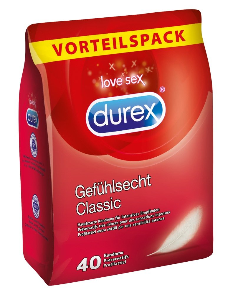 Durex презервативы Gefühlsecht Classic, 40 шт. цена | n18.pigu.lt