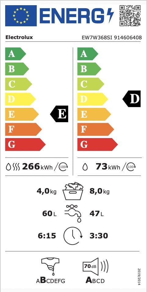 Electrolux EW7W368SI цена и информация | Skalbimo mašinos | pigu.lt