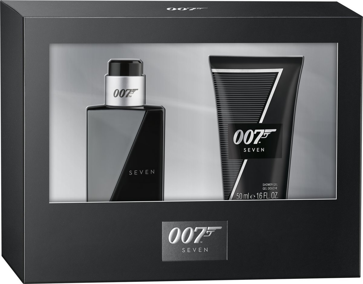 Rinkinys James Bond 007 Seven vyrams: tualetinis vanduo EDT 30 ml + dušo gelis 50 ml kaina ir informacija | Kvepalai vyrams | pigu.lt