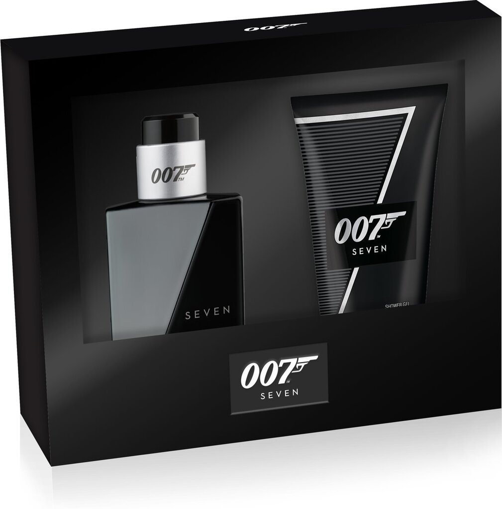Rinkinys James Bond 007 Seven vyrams: tualetinis vanduo EDT 30 ml + dušo gelis 50 ml kaina ir informacija | Kvepalai vyrams | pigu.lt