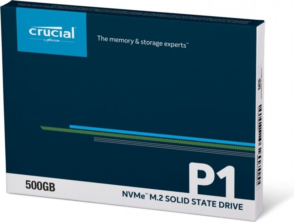 Crucial P1 500GB M.2 PCIe NVMe (CT500P1SSD8) цена и информация | Vidiniai kietieji diskai (HDD, SSD, Hybrid) | pigu.lt