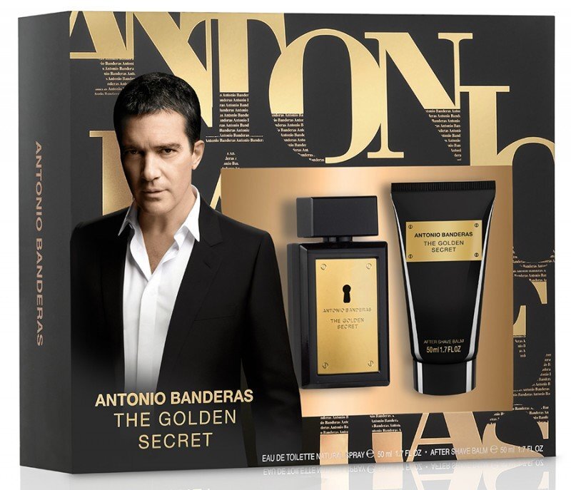 Rinkinys Antonio Banderas The Golden Secret vyrams: EDT 50 ml + balzamas po skutimosi 50 ml kaina ir informacija | Kvepalai vyrams | pigu.lt