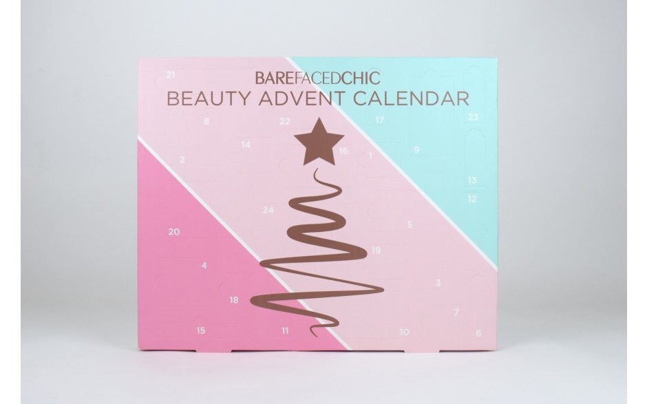Dekoratyvinės kosmetikos rinkinys Bare Faced Chic Advent Calendar 35 vnt kaina ir informacija | Nagų lakai, stiprintojai | pigu.lt