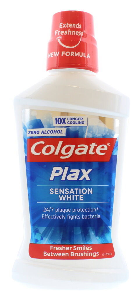 Burnos skalavimo skystis Colgate Plax Sensation White 500 ml kaina ir informacija | Dantų šepetėliai, pastos | pigu.lt